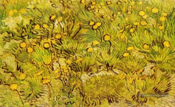  fleurs tableaux - Un champ de fleurs jaunes Vincent van Gogh